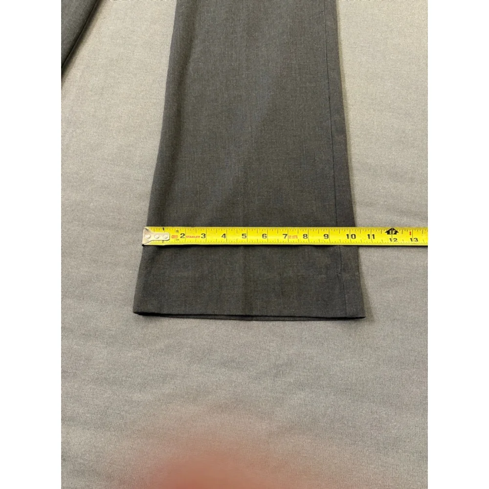 Flared Leg Dress Pants Old Navy Gray Size 4 w/Faux Belt Low waist Stretch